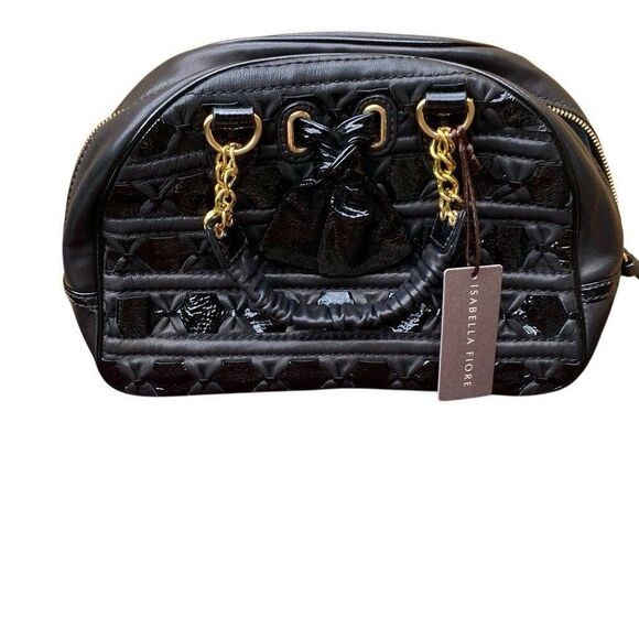 ISABELLA FIORE ‘A PINCH SASY’ LIMITED ED. BLACK LEATHER SATCHEL  MSRP $425 - Picture 14 of 14